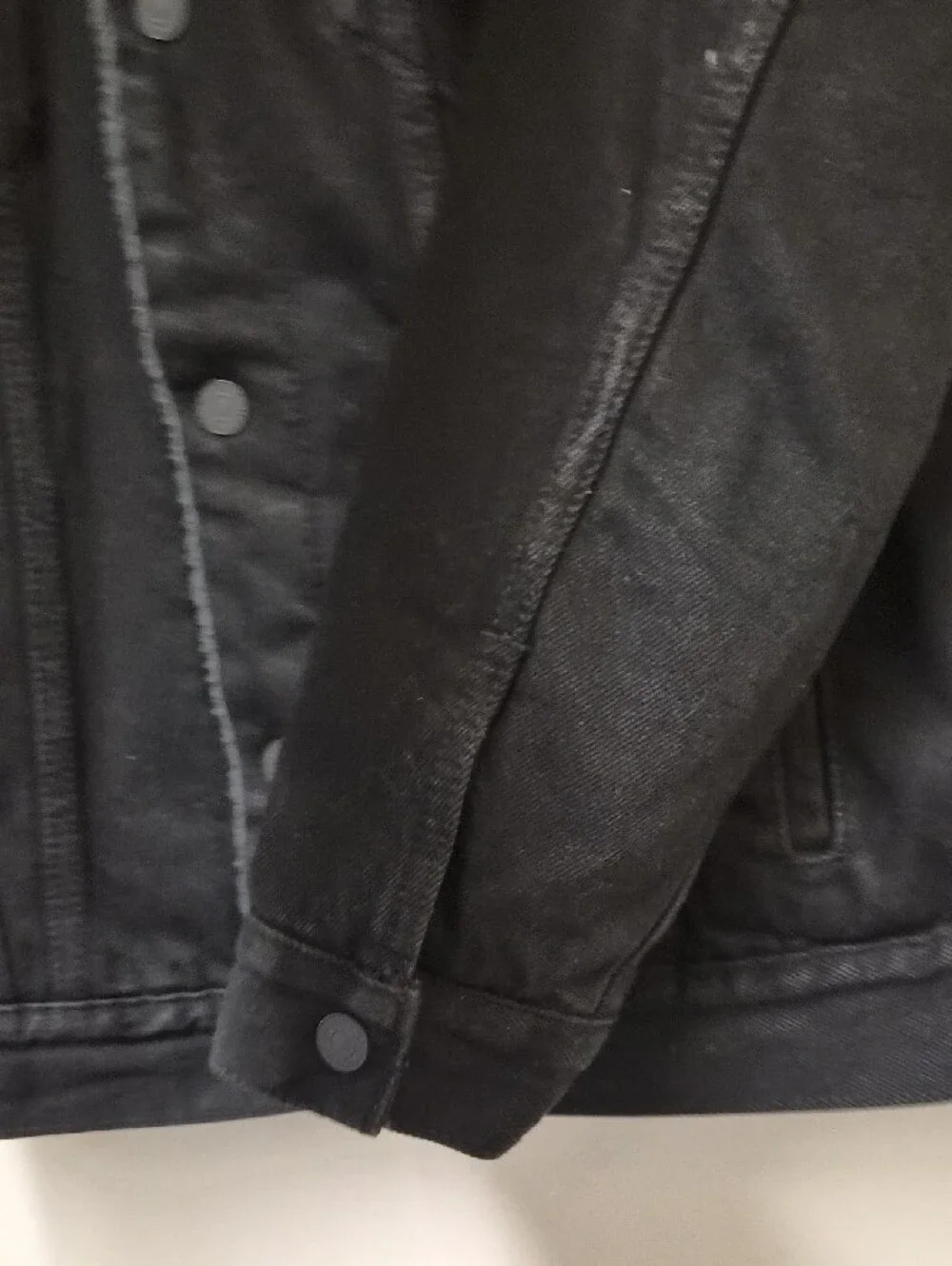 Levi's Black Denim Sherpa Collar Jacket Size M